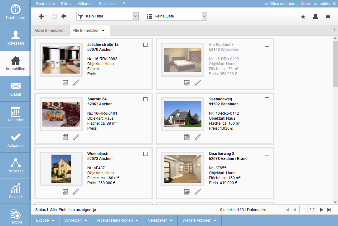 properties management tile view