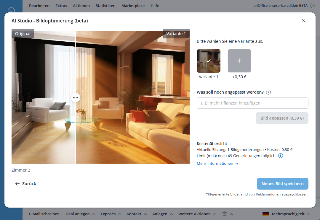 Vorher / Nachhervergleich, Bild in Bild