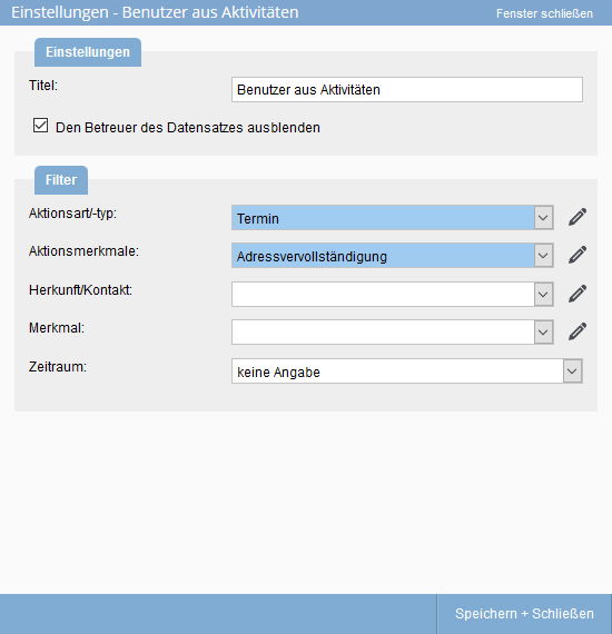 Administration Settings Users from Activities
