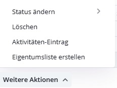 Adressaktionenleiste Weitere Aktionen