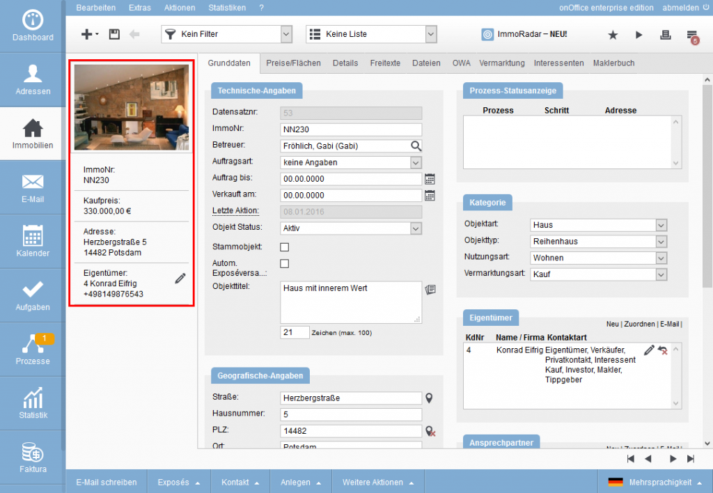 Immobiliendetailansicht - OnlineHilfe | OnOffice Hilfe