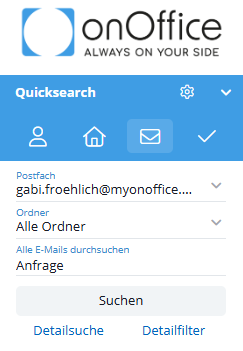 Quicksearch - Suche nach E-Mails ordnerübergreifend
